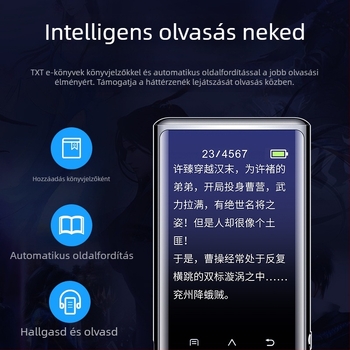 M27 Bluetoothos MP3 lejátszó, 1,8 hüvelykes színes érintőképernyővel, WAV zene, AVI/AMV videó, 8 óra lejátszás