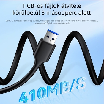 USB 3.0 hosszabbító kábel, férfi–női csatlakozóval, laptophoz, egérhez és billentyűzethez