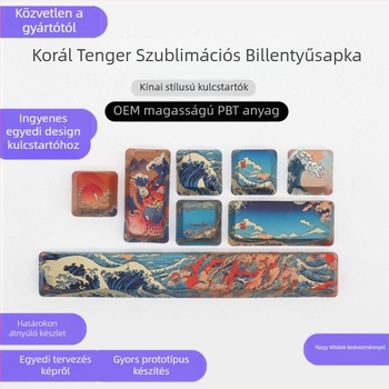 Sublimációs billentyűsapka a spacebarhoz, Coral Sea modell, műanyag, kompatibilis mechanikus billentyűzettel, 48 g, termék kód 20250626