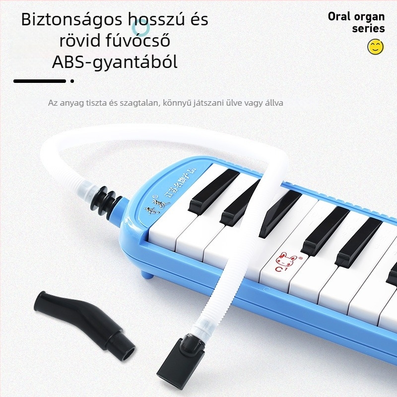 Qimei melodika fúvócső — univerzális 32/36/37 billentyűs melodikákhoz, műanyag, tartozék
