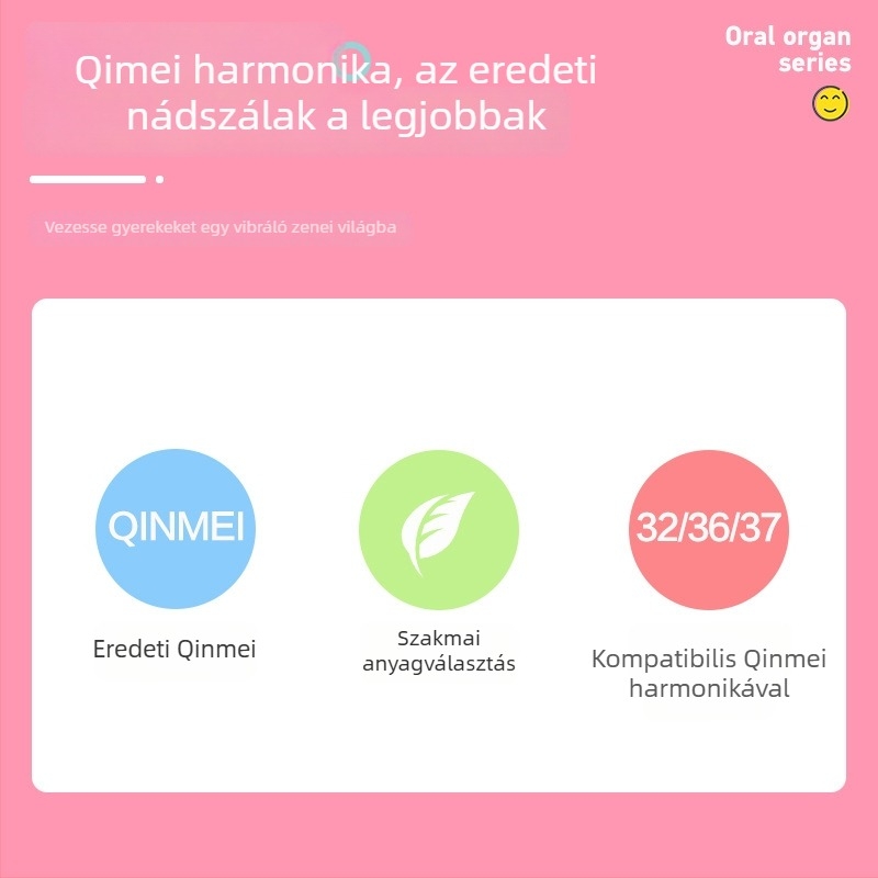 Qimei melodika fúvócső — univerzális 32/36/37 billentyűs melodikákhoz, műanyag, tartozék