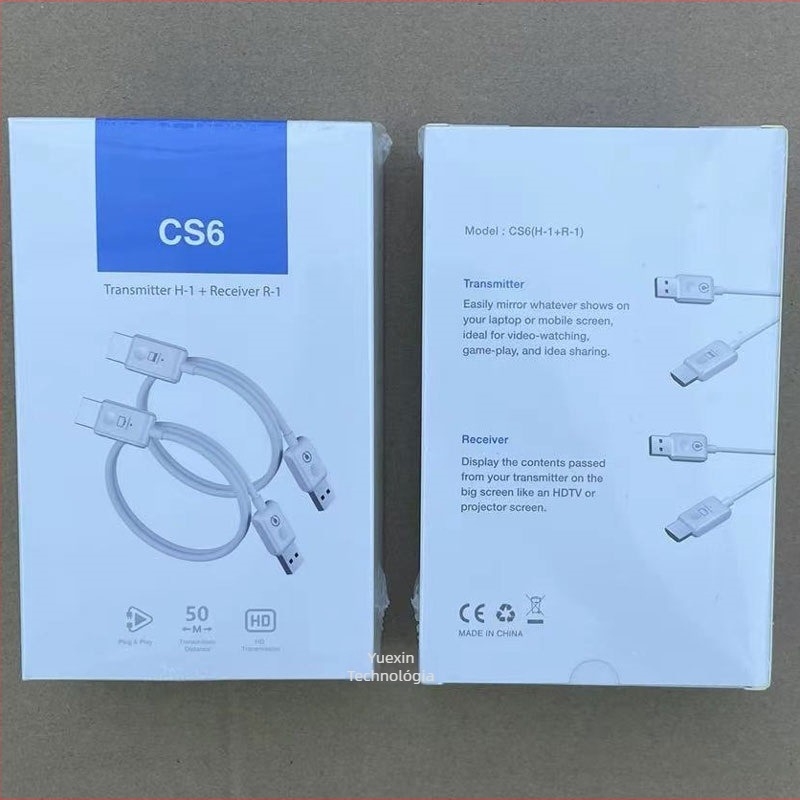CS6 Vezeték nélküli HDMI adó- és vevőegység, 1080p képernyő-tükrözés, Plug-and-Play HDMI extender készlet, adó és vevő, kompatibilis iOS/Android/Windows