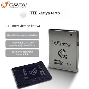 Adapterkártya – CFEB05, alumínium ötvözet, CFexpress 4.0 tok a kamera memóriakártyájához