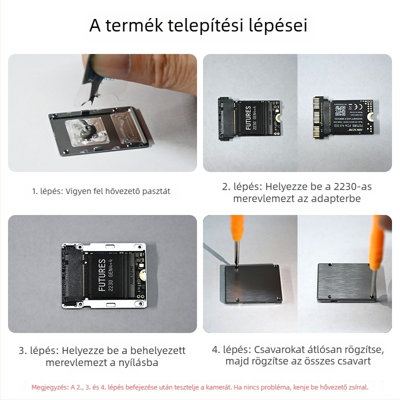 Adapterkártya – CFEB05, alumínium ötvözet, CFexpress 4.0 tok a kamera memóriakártyájához