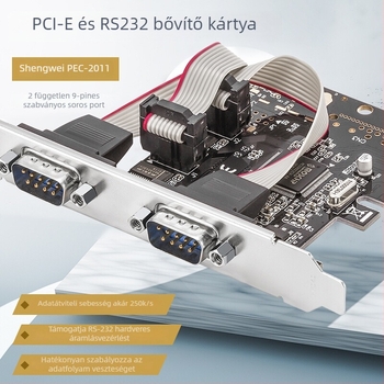 Win as Pec-2011 PCIe–RS232 többcsatornás bővítő kártya