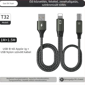 OTG patch kábel hangszerhez - 1.5 m, rézmag, 480 Mbps