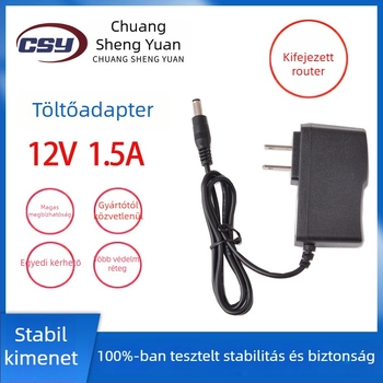 12V 1,5A tápegység routerhez, ONT-hoz, megfigyeléshez, hálózati set-top box-hoz és LED-szalaghoz