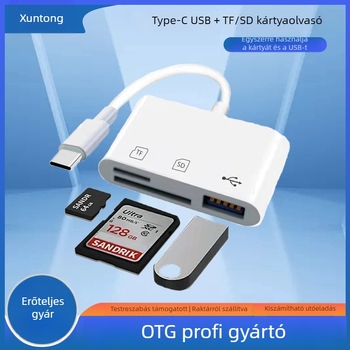 Xuntong XT088 USB 3.0 OTG kártyaolvasó SD és TF kártyákkal
