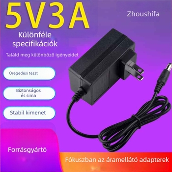 5V3A tápegység US falcsatlakozóval set-top boxhoz, bemenet 200-240V, közvetlen töltés
