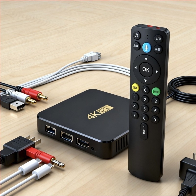 Android operációs rendszerrel ellátott set-top box, nyolcmagos processzor, 1920x1080 felbontás, 1GB RAM, beépített merevlemez