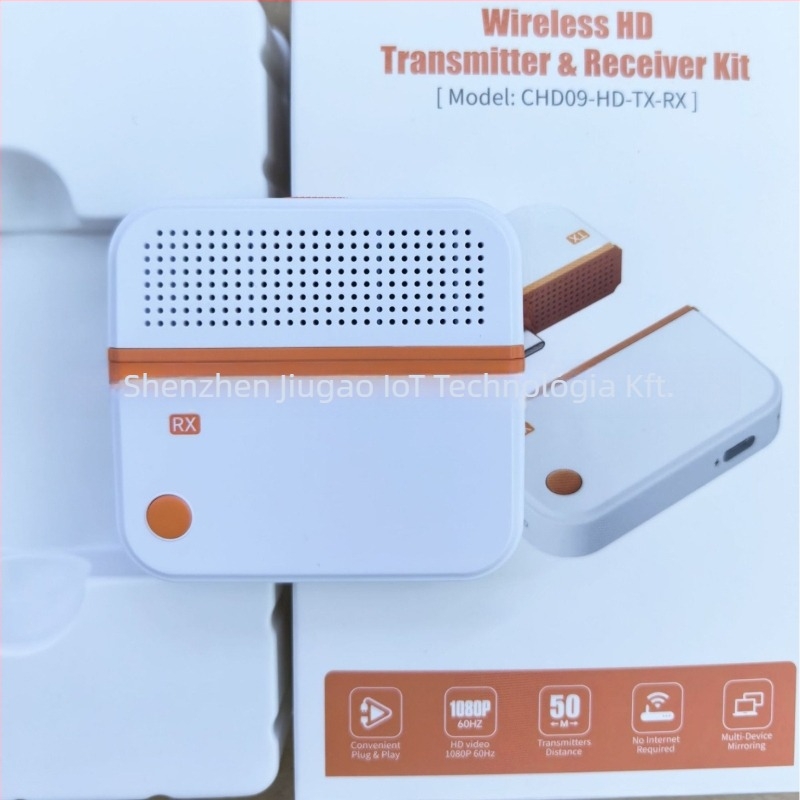 HDMI vezeték nélküli képernyő-tükröző adapter telefonhoz és PC-hez — 1080p, 1 GB RAM, Windows-kompatibilis, Modell CHD09