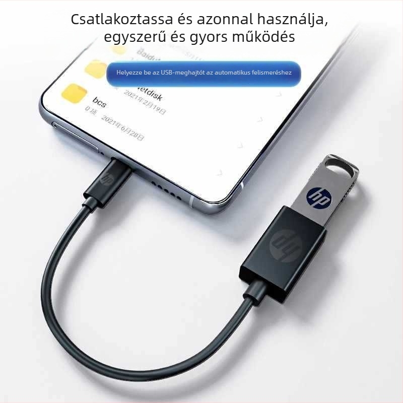 HP USB-A to USB-C adapter kábel - 15 cm, tabletekhez, laptopokhoz és telefonokhoz