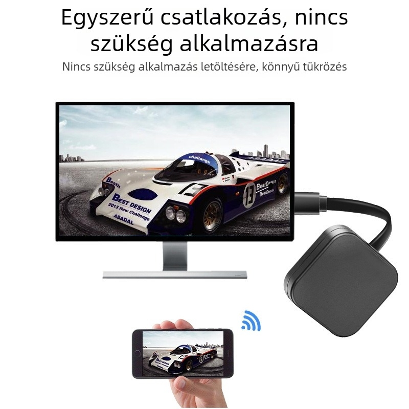 W25s vezeték nélküli képernyő tükröző eszköz, HDMI interfész, 1080p kimenet, RK3036 A210 processzor, TF memória kártya-támogatás