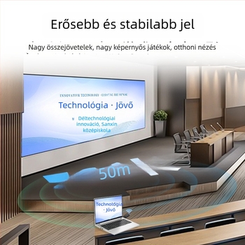 Vállalati szintű vezeték nélküli képernyővetítő projektor telefon–számítógép tükrözéssel, HDMI 1080p, Haiqi processzor, kompatibilis Windows/Android/iOS