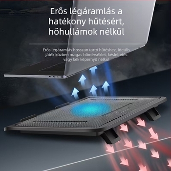 Notebook hűtőalap N19 egy ventilátorral, műanyag ház