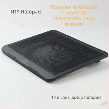 Notebook hűtőalap N19 egy ventilátorral, műanyag ház