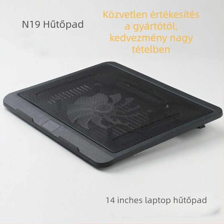 Notebook hűtőalap N19 egy ventilátorral, műanyag ház
