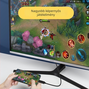 Type-C to DP 1.4 adapter kábel – kétirányú, 8K60Hz, 4K144Hz/165Hz, CH7213A-BF, TUSB544, réz mag