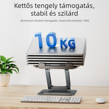 Notebook hűtő alumínium házzal, levegőhűtés, két ventilátor, 1,3 kg, kompatibilis a Playbookkal