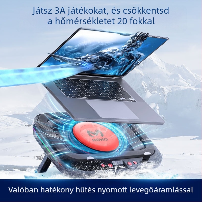 Notebook radiátor FL08 - levegőhűtés, 1 ventilátor, 1 m kábel, ABS