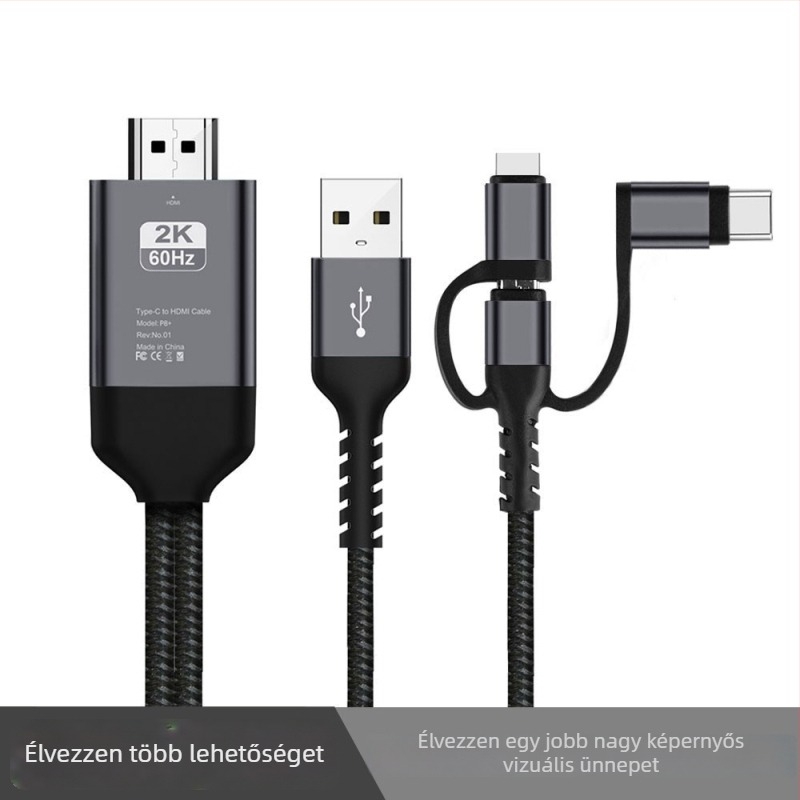 Type-C HDMI három az egyben mobilképernyő tükröző adapter, 1–3 osztó, HDMI interfész, 1080p, importált chip
