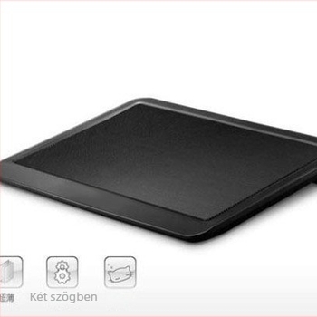 N19 noteszgép hűtőalap 1 ventilátorral, levegő hűtés, műanyag, PlayBookhoz