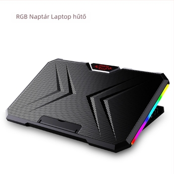 Notebook hűtőalap két ventilátorral, fém háló, modell YL-019