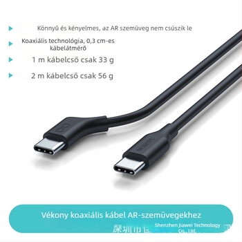 AR szemüveg adatkábel, Type-C adapterkábel, 10Gbps, ónbevonatú rézvezeték, importált chip