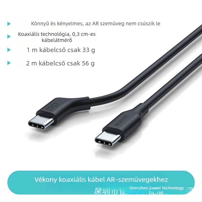 AR szemüveg adatkábel, Type-C adapterkábel, 10Gbps, ónbevonatú rézvezeték, importált chip