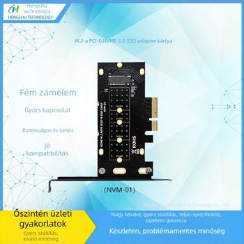 Adapterkártya NVMe M.2 PCIe 3.0 x4-hez, NVMe 3.0 magas sebességű támogatás