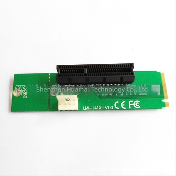 WiredLink M.2 NGFF PCIe adapterkártya, NGFFP4X-N01, X4 csatlakozó, hossz 0.2 m