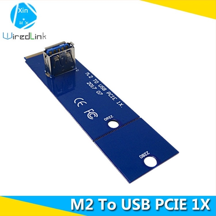 WiredLink M.2 NGFF PCIe adapterkártya, NGFFP4X-N01, X4 csatlakozó, hossz 0.2 m