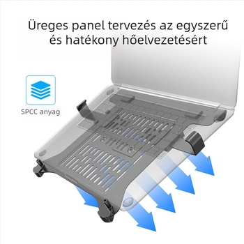 NB Ergonomikus laptop tartó tálcával, kar a számítógéphez, kijelzőtartó és hűtőbázis – DA2/FP-2