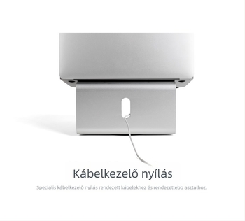 Alumíniumötvözetes notebook-tartó UP/EPP AP-2, 360°-os forgású, hűtőalappal, MacBook-kompatibilis
