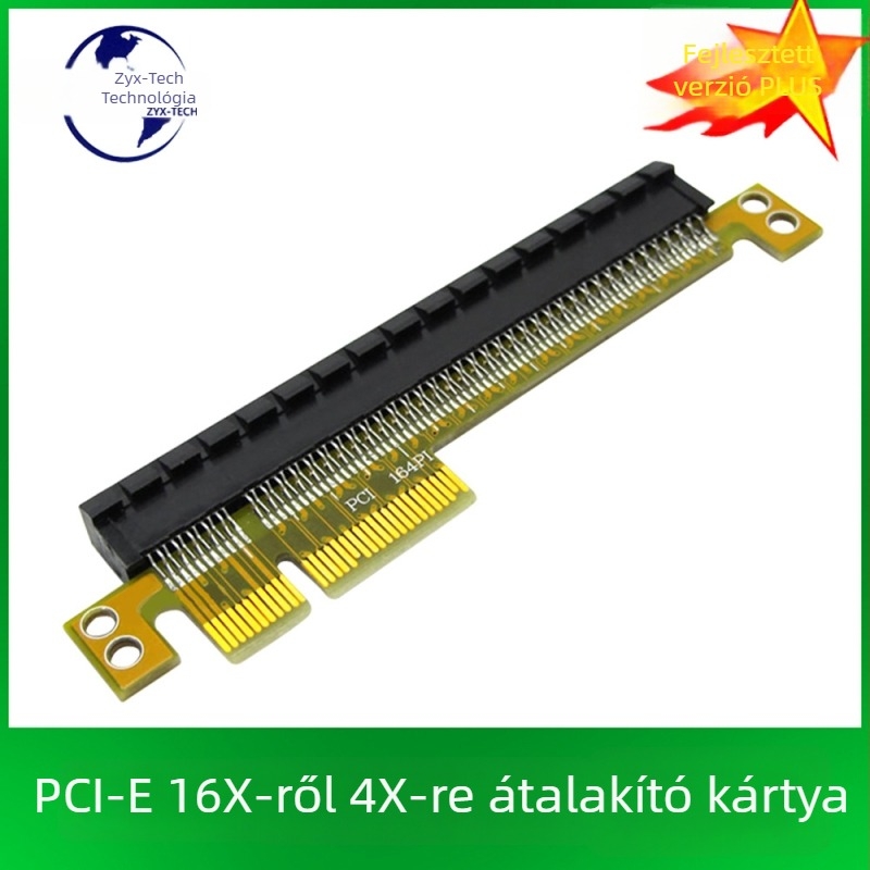 Zhiyuxin PCIe adapterkártya – 4x–16x és 16x–8x lane konverter