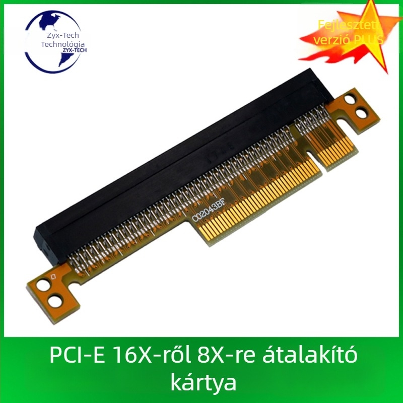 Zhiyuxin PCIe adapterkártya – 4x–16x és 16x–8x lane konverter