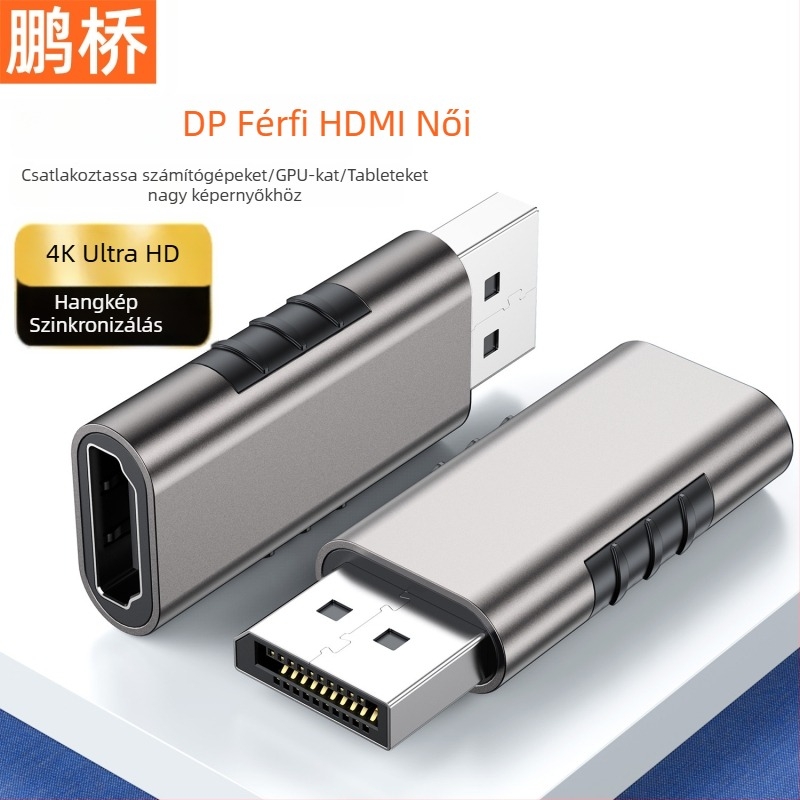 DP to HDMI női adapter 4K/8K DisplayPortból HDMI-re, CS5218/CH7218 chipsettel