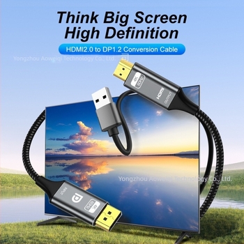 HDMI–DP adapterkábel, 5801 chip, 20 Gbps