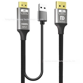 HDMI–DP adapterkábel, 5801 chip, 20 Gbps