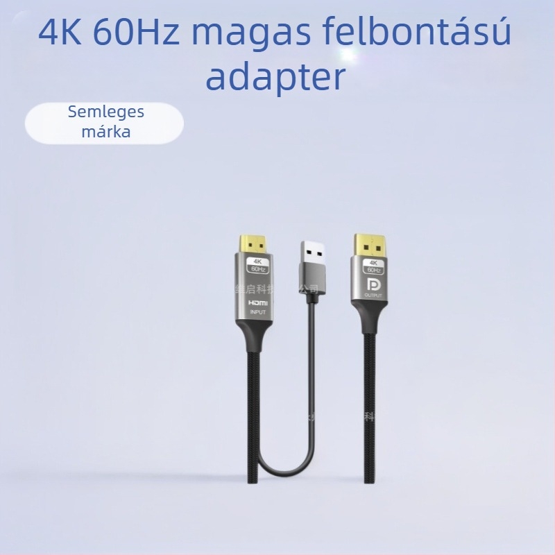 HDMI–DP adapterkábel, 5801 chip, 20 Gbps