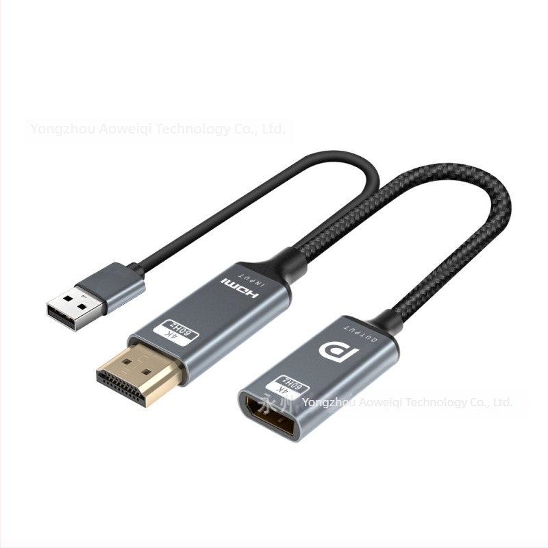 HDMI–DP adapterkábel, 5801 chip, 20 Gbps