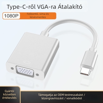 HC-TC02 Type-C VGA adapterkábel, rézmagos
