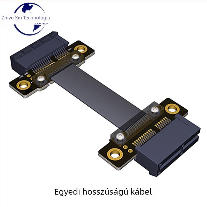 Adapterkábel grafikus kártyához, PCIe x1-től x1-ig, PCIe 3.0, férfi–férfi csatlakozó