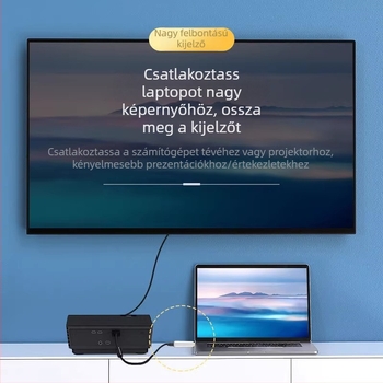 HDMI–VGA adapterkábel, modell Barrel HDMI/VGA, típus: adapterkábel, interfész: HDMI, egyfejű csatlakozó, csomagolás: gyöngyház táska