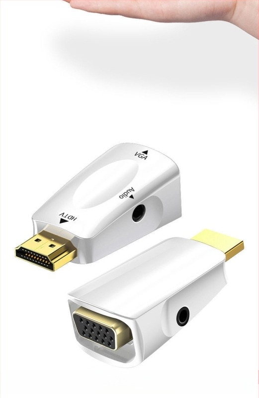 HDMI–VGA adapterkábel, modell Barrel HDMI/VGA, típus: adapterkábel, interfész: HDMI, egyfejű csatlakozó, csomagolás: gyöngyház táska
