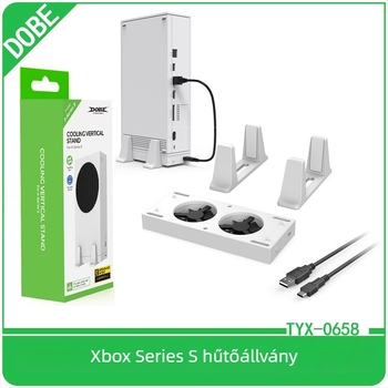 Xbox Series S hűtőállvány ventilátorral, ABS ház, Type-C interfész