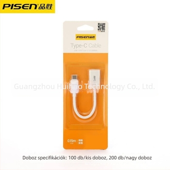Pisen Type-C OTG adatkábel – USB 3.0 OTG adapter Huawei Android telefonokhoz, hossz 0.15 m, egyoldali csatlakozó