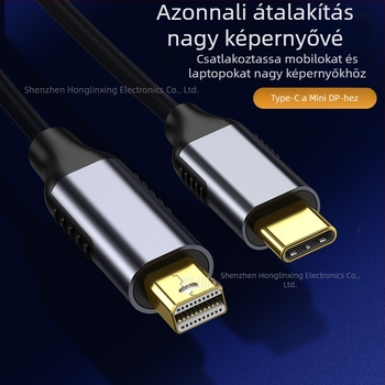 USB-C-tól Mini DisplayPort Patch Kábel, CPY2119C chip, DP interfész, 10000 Mbps, ónnal bevont rézmag