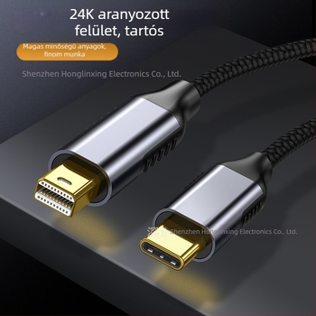 USB-C-tól Mini DisplayPort Patch Kábel, CPY2119C chip, DP interfész, 10000 Mbps, ónnal bevont rézmag