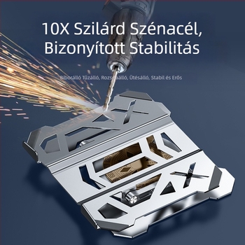 360°-os forgó laptop állvány, modell L205-b, szénacél, univerzális kompatibilitás, 2 kg